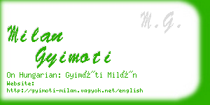 milan gyimoti business card